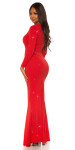 Sexy KouCla RedCarpet Glitter Kleid štěrbina na noze