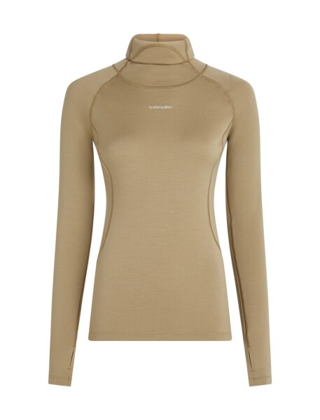ICEBREAKER Wmns 300 MerinoFine Polar LS Roll Neck, Cumin (vzorek) velikost: S