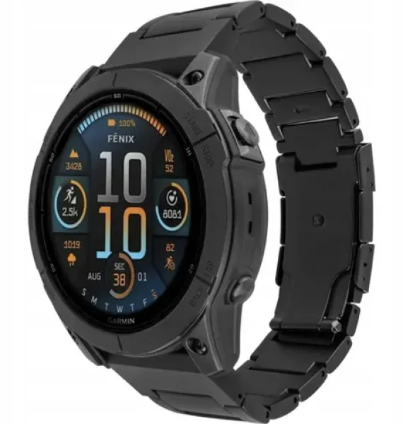 FIXED Titanium Strap černý / Řemínek / Garmin QuickFit 26 mm / titan / PVD (FIXTST-QF26MM-BK)