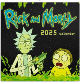 Poznámkový kalendář Rick Morty 2025, 30 30 cm