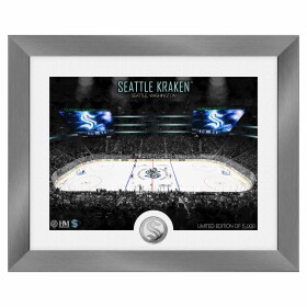 Obraz Seattle Kraken NHL Art Deco Stadium Silver Coin