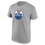 Fanatics Pánské tričko Edmonton Oilers Primary Logo Graphic T-Shirt Sport Gray Heather Velikost: L