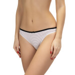Dámské kalhotky MINI BIKINI L-122MB-26 bílo-černá XL