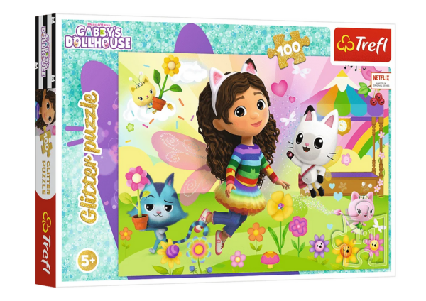 Mamido Třpytivé puzzle Gábinin kouzelný domek 100 dílků Trefl