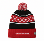 Outerstuff Dětská předškolní zimní čepice Detroit Red Wings NHL Face-Off Cuff Pom