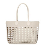 Moderní dámská kabelka na rameno Margita, béžová