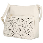 Trendy dámská koženková crossbody kabelka Orma, krémová