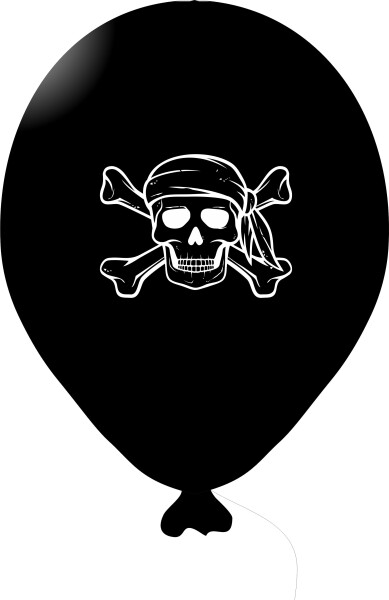 Pirát balónek černý balonky.cz Pirát balónek černý balonky.cz