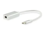 Equip USB-C - Mini DisplayPort bílá / Redukce / 0,15 m / 4K 60Hz / hliníkové tělo (133457)