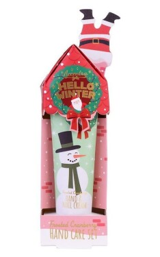 Sada péče o ruce Hello Winter s pilníkem Sněhulák Brusinka 30ml