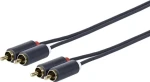 VivoLink 2 x RCA - 2 x RCA M-M 12m / vysoce flexibilní / 24AWG / dvojité stínění / zlacené konektory (PRORCARCA12)