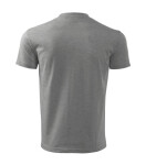 Classic tričko unisex tmavě šedý melír M