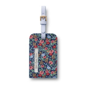 Rifle Paper Co. Jmenovka na zavazadlo Rosa, modrá barva, textil