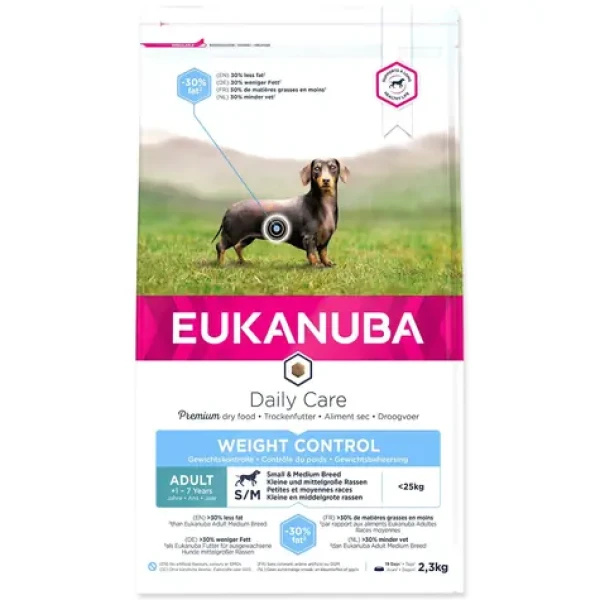 Eukanuba Daily Care Adult Small Medium Weight Control 2.3kg / granule pro psy / pro malá plemena (1743-203478)