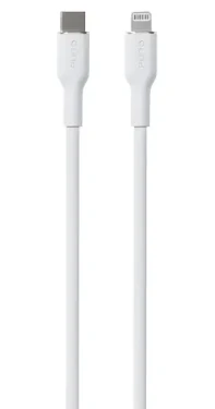 Puro Soft bílá / Datový kabel USB-C - Lightning / MFi / 12W / 1,5m (PUCAPLTUSBCICONWHI)