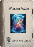 Dřevěné puzzle WOODEN svět medúz - 300 dílků