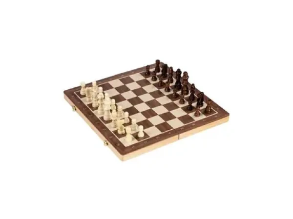 GOKI Dřevěné šachy 2v1 magnetické