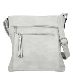 Trendy dámská koženková crossbody kabelka Bree, šedá