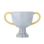 Bloomingville Obal na květináč Trophy Blue, modrá barva, keramika