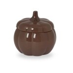 Storefactory Skleněná dóza Dýně Brehult Brown 9 cm, hnědá barva, sklo