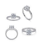 LUNICA Stříbrný zásnubní prsten PAPRSEK Velikost prstenu: 9 (EU: 59-61) 0544_9