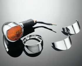 Highway Hawk Štítky na originální blinkry pro motocykly Honda na vybrané modely (2ks) - Chrom