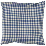 Ib Laursen Povlak na polštář Lucas Dark Blue Small Checks 50 × 50 cm, modrá barva, textil