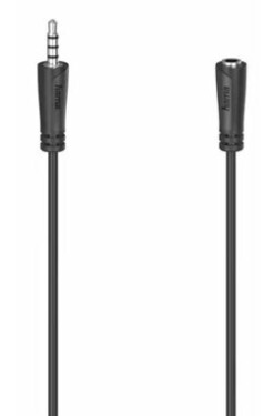 Hama 200734 prodlužovací audio kabel 3.5mm jack pro headsety 1.5m černá / 4pól (200734-H)