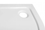 AQUALINE - TECMI sprchová vanička z litého mramoru, čtvrtkruh 80x80x3cm, R55 PQ558
