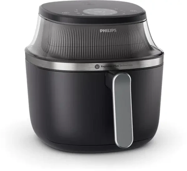 Philips NA341/00 černo-stříbrná / Horkovzdušná fritéza / 2000 W / objem 7.2 l (NA341/00)