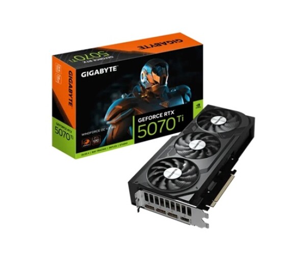 GIGABYTE VGA NVIDIA GeForce RTX 5070 Ti WINDFORCE OC V2 16G, 16G GDDR7, 3xDP, 1xHDMI EDF_1706347