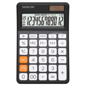 SENCOR SEC 382 CORRECT černá / Stolní kalkulačka / dvanáctimístná (8590669390083)