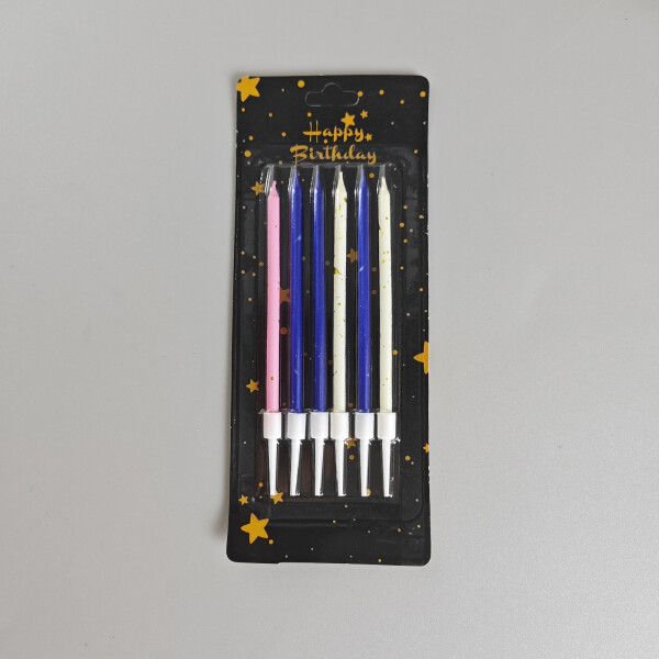 Cake star Dortové svíčky STAR 5 barevné 6ks