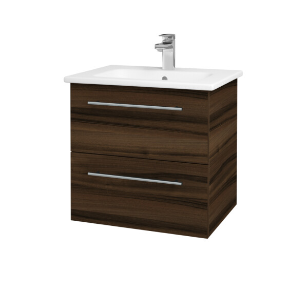 Dřevojas - Umyvadlová skříňka GIO SZZ2 60 - D06 Ořech / Úchytka T02 / D06 Ořech 82874B