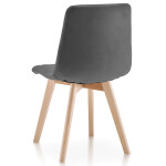 Jídelní židle, šedá, sametová látka, CT-V4081 GREY4
