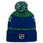 Outerstuff Dětská zimní čepice Vancouver Canucks NHL Puck Pattern Cuffed Pom