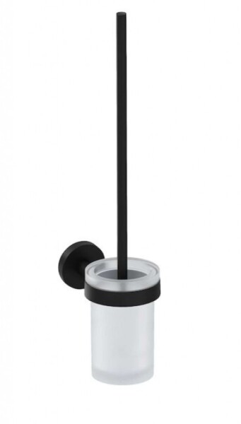 JIKA - Mio Style WC štětka nástěnná s držákem, sklo/matná černá H3842F17160001
