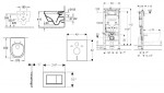GEBERIT - Duofix Set předstěnové instalace, klozetu Architectura a sedátka softclose, tlačítko Sigma30, chrom SANI11CK1105