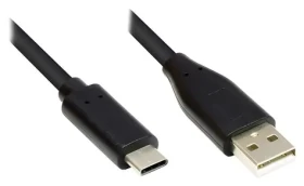 Good Connections USB-A - USB-C černá / USB kabel / USB 2.0 / 1 m / 480 Mbit/s (GC-M0117)