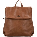 Trendy dámský koženkový kabelko-batoh Coveri Lethea, hnědý