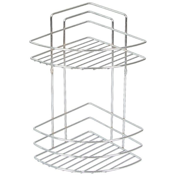 Koupelnová rohová polička dvoupatrová chrom MX0964