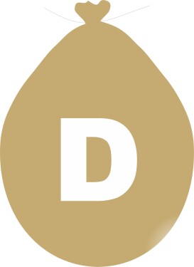 Balónek písmeno D zlaté balonky.cz Balónek písmeno D zlaté balonky.cz