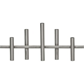 House Doctor Kovový svícen Maxi Antique Silver 45 cm, stříbrná barva, kov
