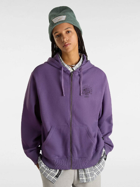 Vans Wellness Blousant GRAPE JAM pánská mikina na zapínání