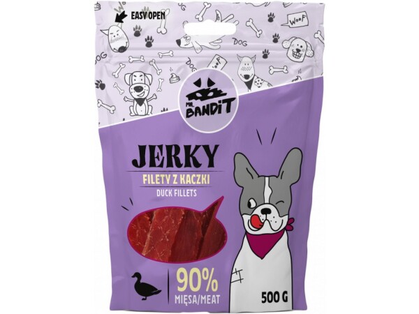 Kachní jerky Mr. Bandit Hmotnost: 500 g
