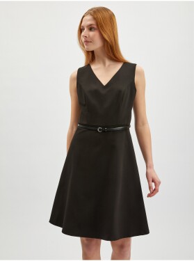 Orsay Černé dámské šaty páskem dámské