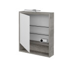 Dřevojas - Jednodveřová galerka FOCUS GAOE 60 - D01 Beton / Pravé 282882P