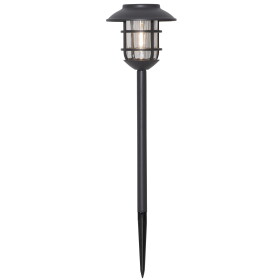 STAR TRADING Zahradní světlo na solární napájení Bollard Filippa, černá barva, plast