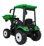 Mamido Dětský elektrický traktor MEGA D68 24V s přívěsem zelený