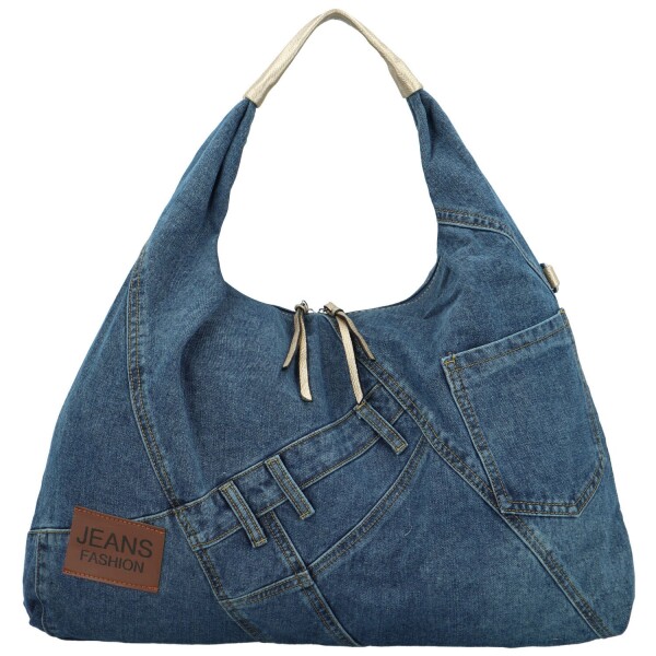 Trendy dámská textilní kabelka na rameno Kaela, zlatá